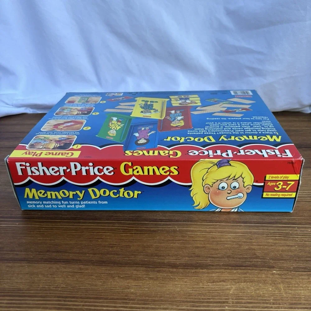 Vintage 1995 Fisher Price Memory Doctor Game Complete Preschool Matching Game
